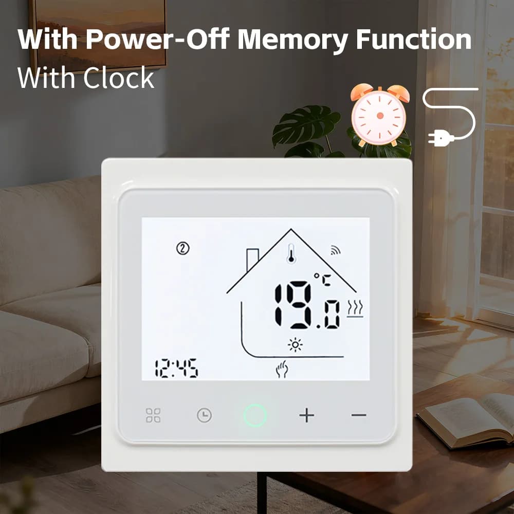 مويس ترموستات ذكي تيا زيغبي/واي فاي للتحكم في درجة الحرارة لتدفئة الأرضيات المائية/الكهربائية وغلاية الغاز يعمل مع أليكسا وجوجل هوم - 5