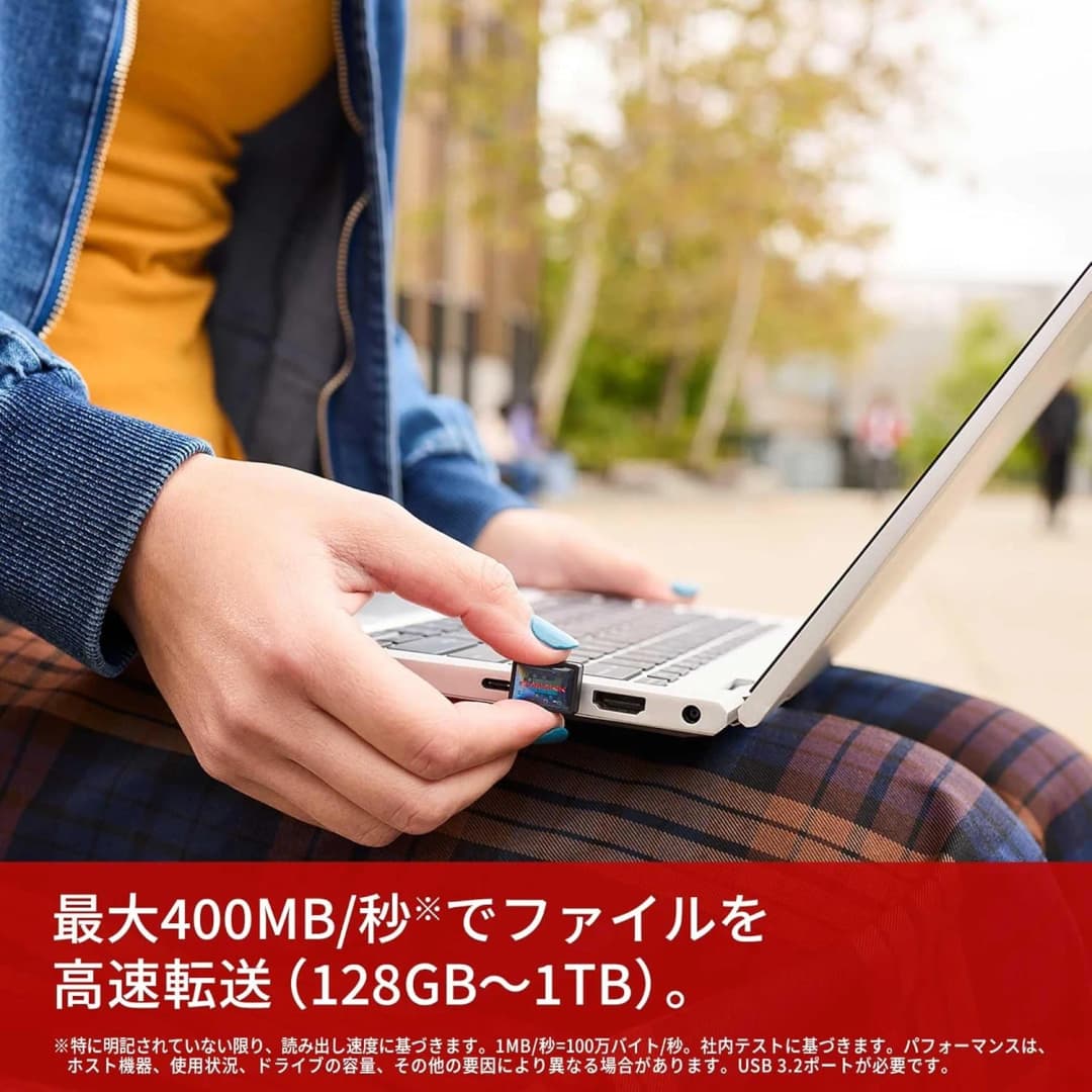 محرك أقراص فلاش SanDisk Extreme Fit USB-C سعة 64 جيجابايت 128 جيجابايت 256 جيجابايت 512 جيجابايت 1 تيرابايت، بسرعة قراءة تصل إلى 400 ميجابايت/ثانية USB 3.2 الجيل 1 مدمج فائق Plug-and-Stay - 4