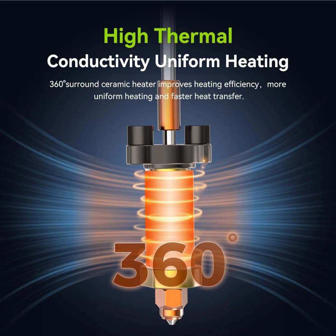Creality Official K2 Plus Hotend Accessory Kit-Ceramic Heating Block, Unicorn Quick Swap Nozzle, All-Metal Integrated Constructi - 5