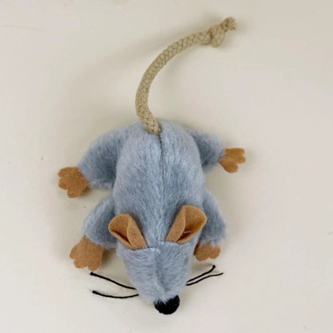 Plush Cat Toy Mouse Realistic Moving Tail with Sound Interactive Kitten Toys for Indoor Cats Hunting Game Play Pet Supplies - 4