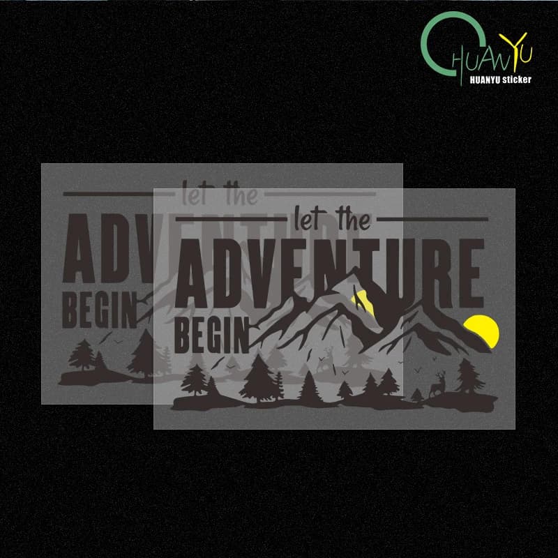 Let the adventure begin Mountain outdoor horseman Tank 300 car window door decal reflective car sticker