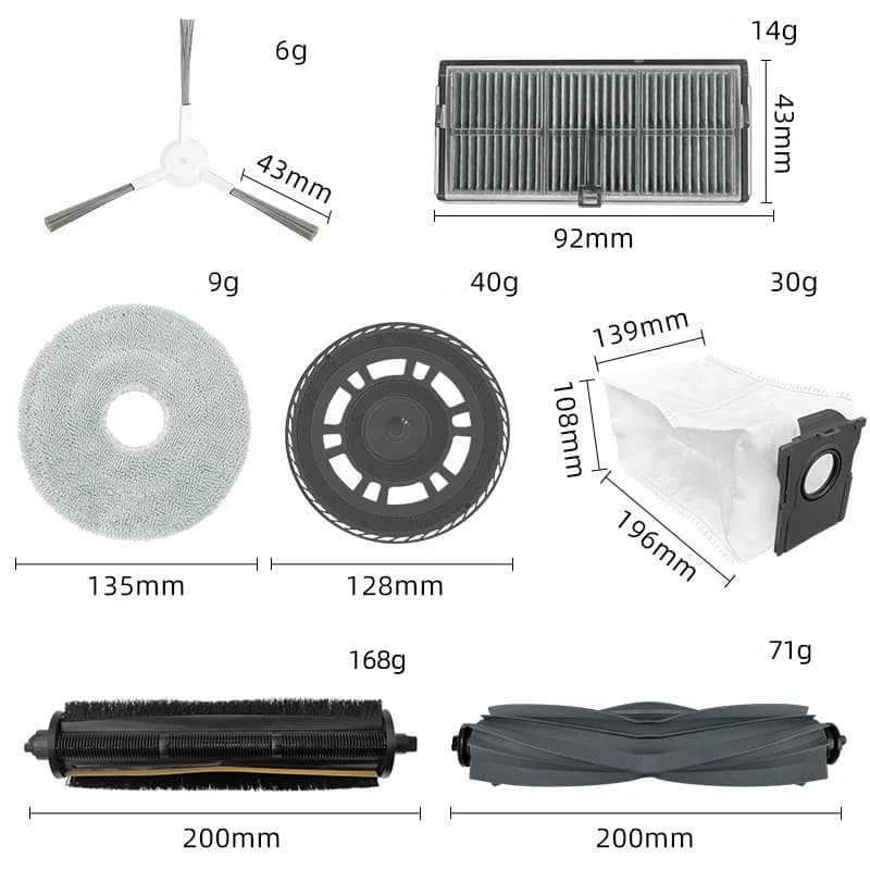 Dreame L40 Ultra AE / L40 Ultra CE/ L10s Ultra CE/ D20 Ultra Robot Vacuum Cleaner Part Main Side Brush Mop Filters Accessories - 2
