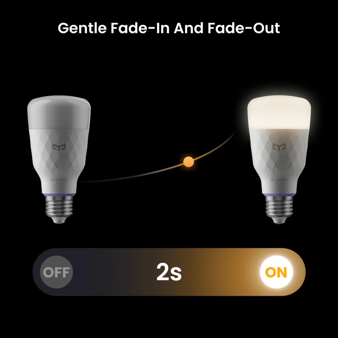 Yeelight مصباح LED ذكي D1 اتصال بلوتوث قابل للتعتيم E27 تحكم صوتي متوافق مع Apple Home Google Alexa - 5