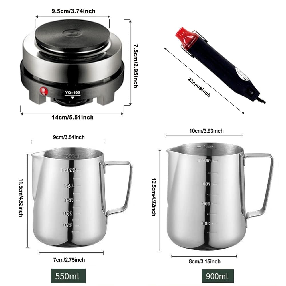 Candle Making Supplies For Candle Making, DIY Art&Crafts For Adults,Beginner, Electric Stove, Hot air gun, Melting Pot - 2