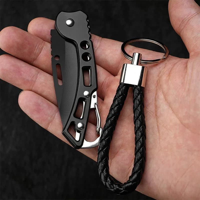 Folding Pocket Knife Stainless Steel Survival Hunting Camping Fishing Portable Fruit Carrying Key Outdoor Tools To Send Ropes - 5