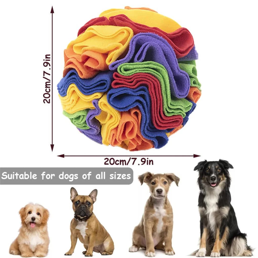 Dog Sniffing Ball Puzzle Toys Increase IQ Slow Dispensing Feeder Foldable Dog Nose Sniff Toy Pet Training Games Intelligence Toy - 3