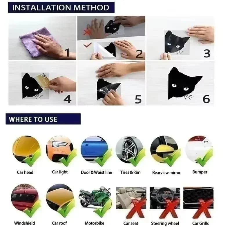 ملصقات إشارات مرورية للسيارة، ممنوع الوقوف، تغطية الخدوش، 13 سم، PVC - 4