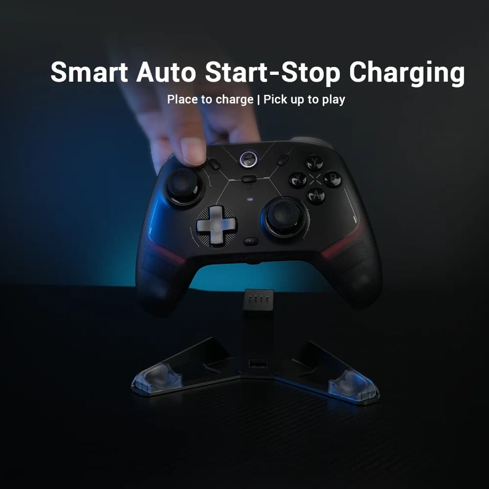 GameSir Nova Charging Station Cyclone 2 Tarantula Pro Controller Charging Dock Smart Start-Stop Charging RGB Light Strip - 6