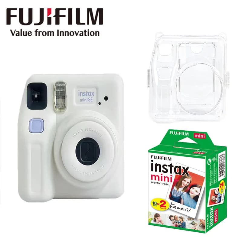 Mini Instant Camera Mini SE Fujifilm Instax Mini SE Camera Film Cam Auto-focusing Wrist Strap Birthday for Girl or Boys Gift