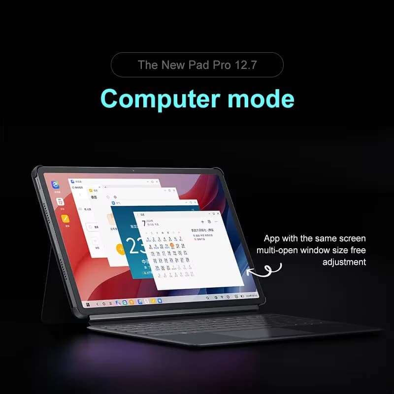 جهاز لوحي لينوفو XIAOXIN Pad Pro12.7 2025 للألعاب والدراسة والمكتب مع اتصال فائق، معالج Dimensity 8300، شاشة 2.9K بمعدل تحديث 144Hz، رمادي - 6
