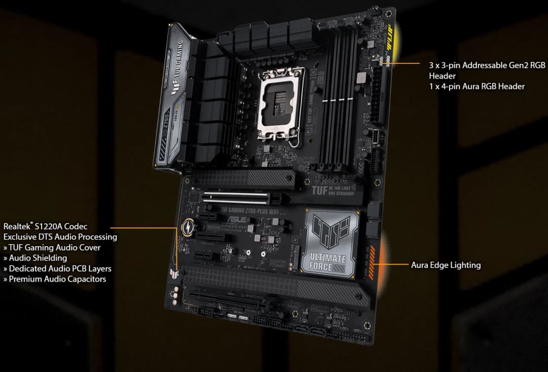 ASUS TUF GAMING Z790-PLUS WIFI Motherboard Socket LGA1700 CPU DDR5 7200(OC)  MHz Memory Chipset Z790 ATX Mainboard - 4