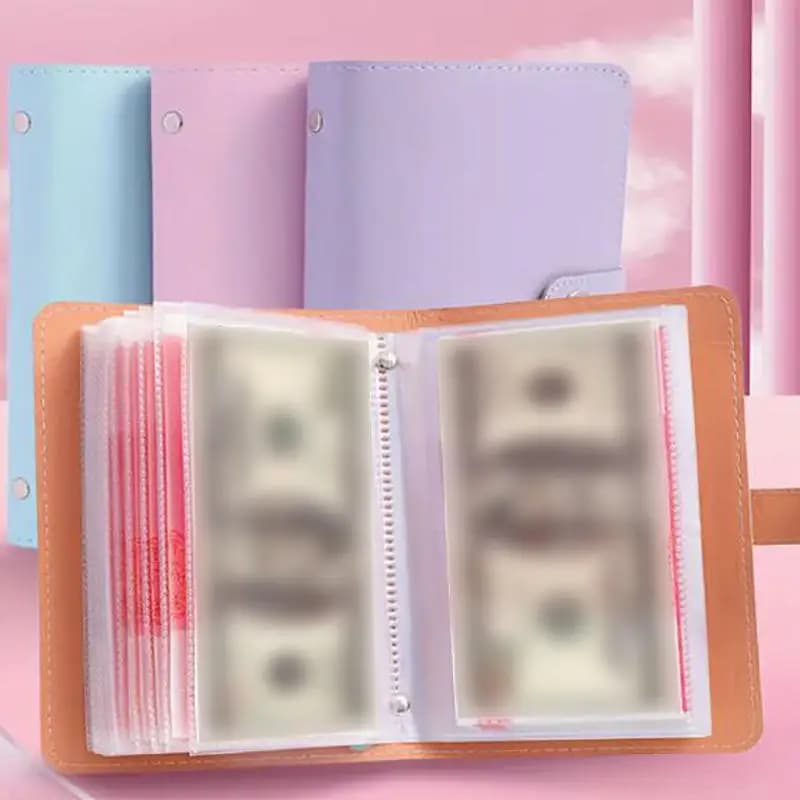100 مظروف قابل لإعادة الاستخدام، كتاب تحديات توفير الميزانية، دفتر توفير الأموال للزوجين، منظم حافظة توفير - 2