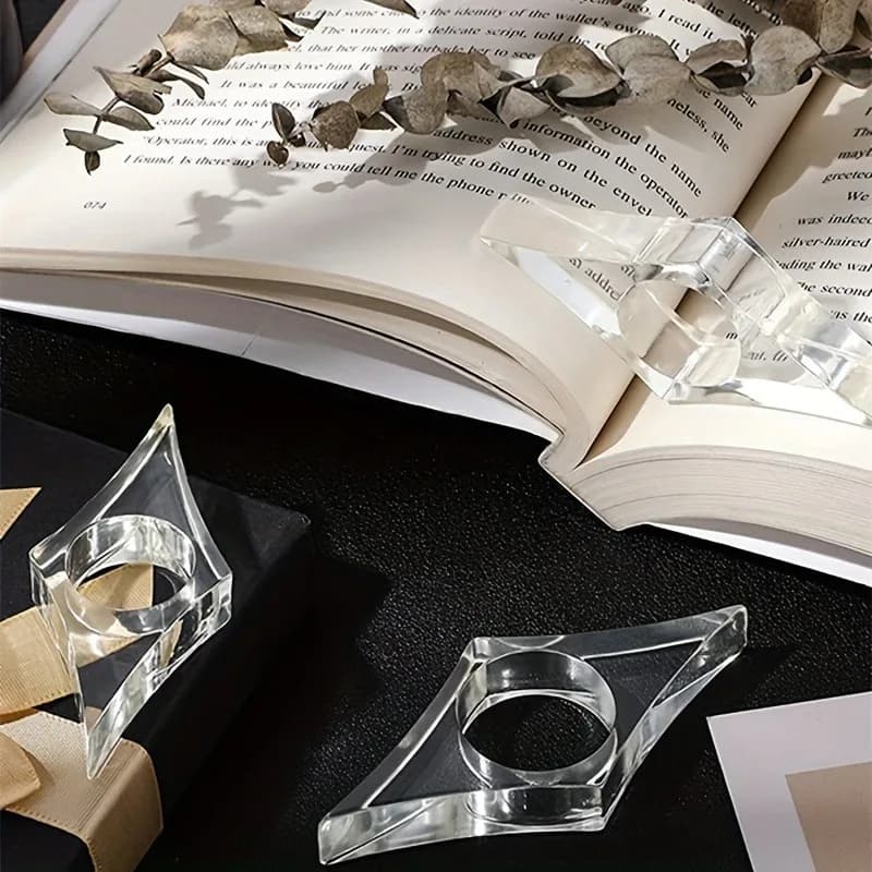 إشارة مرجعية موسعة لصفحة الكتاب من الأكريليك الشفاف - 5