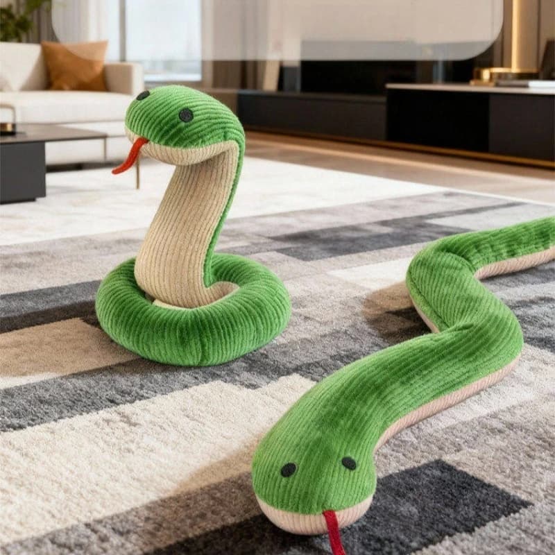 Cat Toy Snake Interactive Kitten Chew Toys Pet Cat Plush Toy Bite-resistant Teeth Cleaning Cat Sound Toy - 2