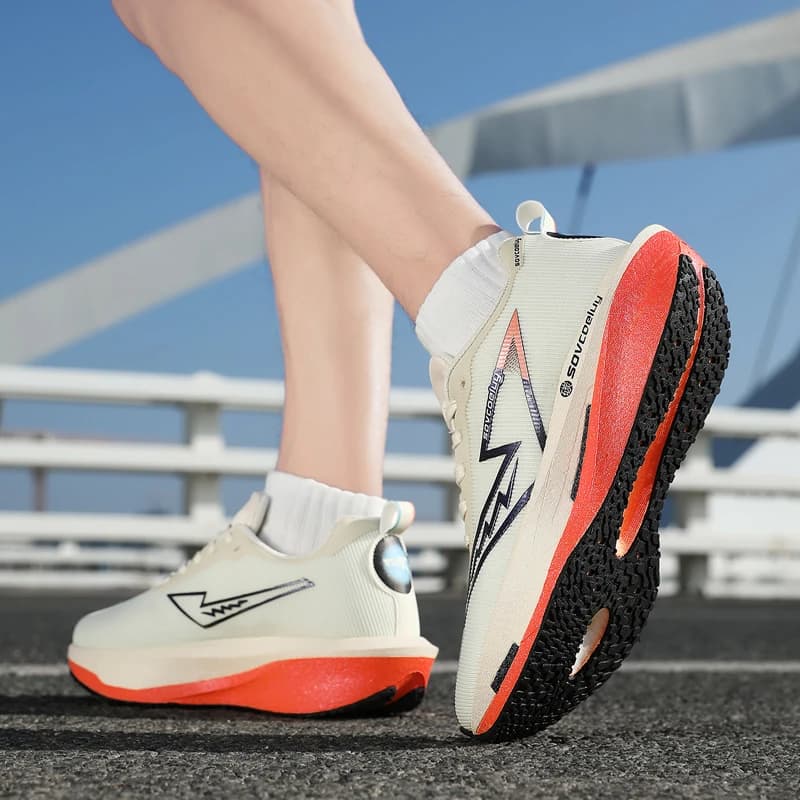 أحذية جري بلوحة كربون متخصصة للماراثون رجال رياضية خفيفة الوزن قابلة للتنفس أحذية نسائية مريحة رياضية مقاومة للانزلاق - 5