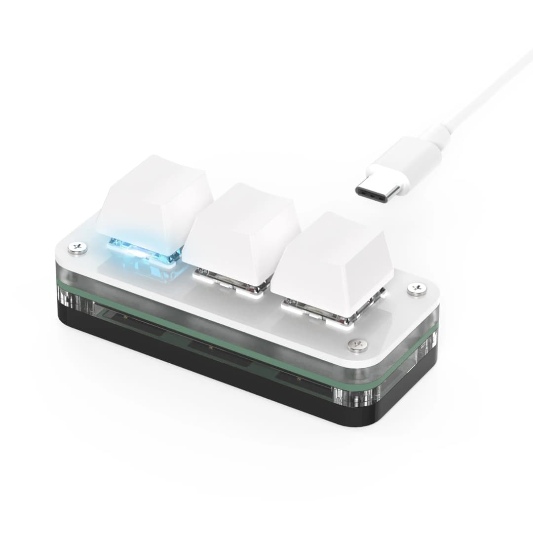 Macropad Macro Programming Keyboard RGB Mini Hot Swap Gaming Custom Knob Keypads Red Switch 3 Keys Knob For Photoshop Multimedia - 6