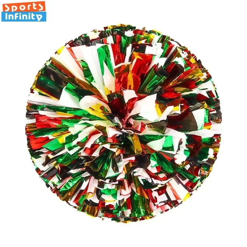Colorful Cheerleading Pom Poms Girls Kids Finger Cheer Balls Gold Silver Purple Blue Red Green Dance Cheerleading Accessories - 6
