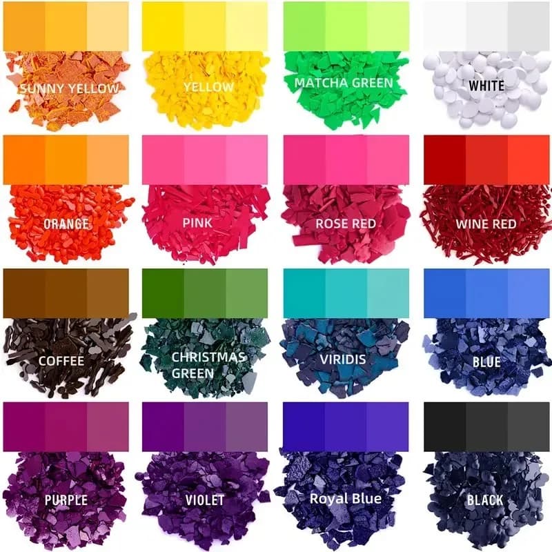 16 Colors Candle Dye Chips, Soy Wax Color Dye Kit for DIY Candle Making, Art Craft Supplies, Jewelry Making Wax Molding Material - 3