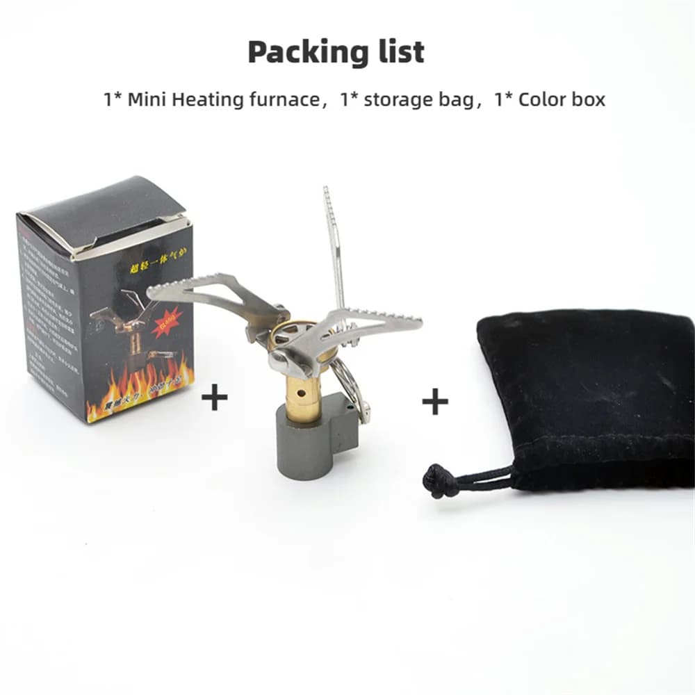 Outdoor Gas Stove Camping Burner Portable Mini Folding Stove Gas Heater Survival Furnace Foldable Furance Head for Picnic Cooker - 6
