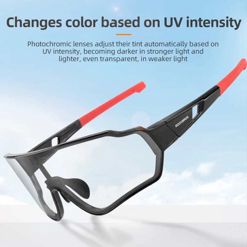 ROCKBROS Bicycle Glasses Photochromic Lens UV400 Sun Protection Bike Sunglasses Outdoor Sports Eyewear MTB Road Cycling Glasses - 2