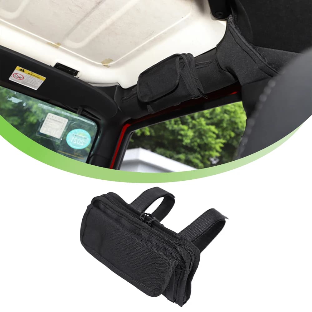 حقيبة تخزين لحامل نظارات شمسية مع مقبض، لسيارات جيب رانجلر JL JK TJ جلادياتور JT 1997-2025، إكسسوارات داخلية