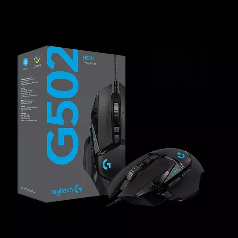 ماوس الألعاب السلكي Logitech G502 HERO بدقة 25,600 DPI وأوزان قابلة للتعديل وأزرار قابلة للبرمجة وأداء عالٍ - 2