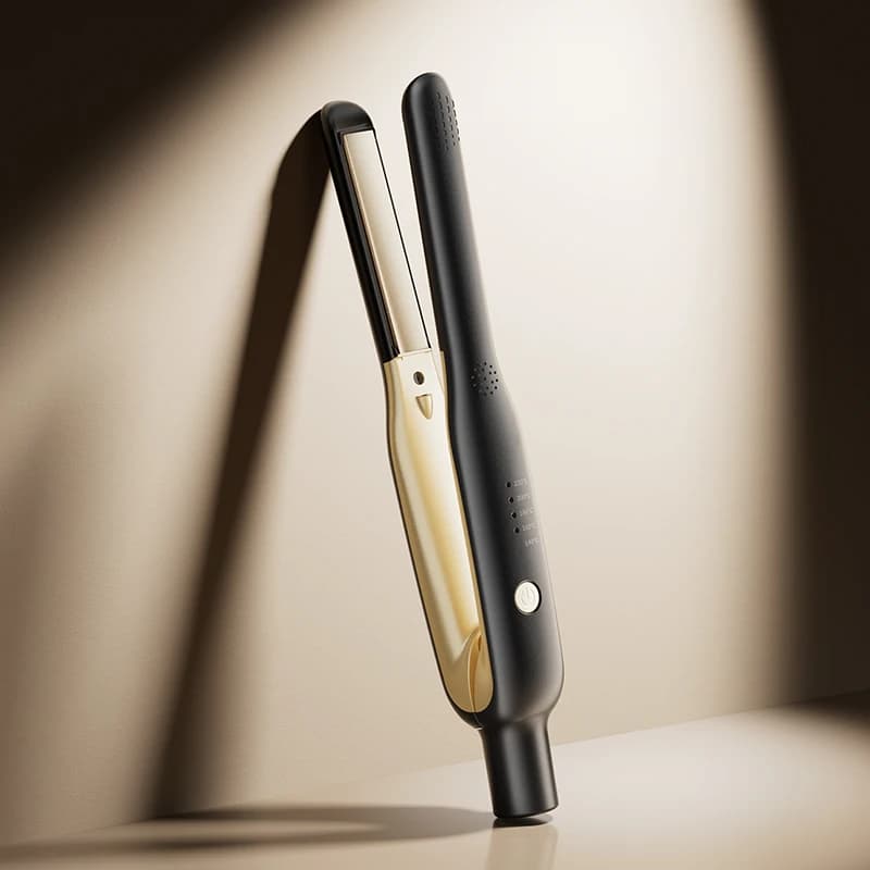 مكواة فرد وتمويج شعر صغيرة 2 في 1، تسخين سريع من السيراميك 140-220 °C، محمولة لتصفيف الشعر القصير أثناء السفر - 5