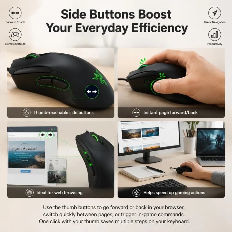 Razer Purgatory Viper Standard Edition 6400DPI Wired Gaming Mouse Brand Merchandise Birthday Gift Graduation Gift Wholesale - 2
