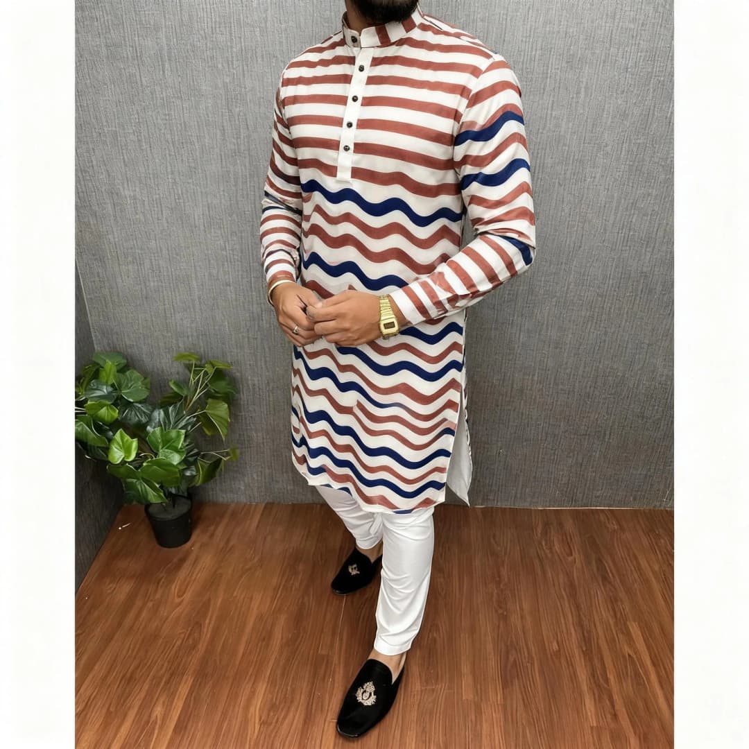 Longline White Shirts Muslim Men Prayers Clothes Luxury African Style Bronzing Vestido Arabe Para Hombre Tenue Marocaine Homme - 5