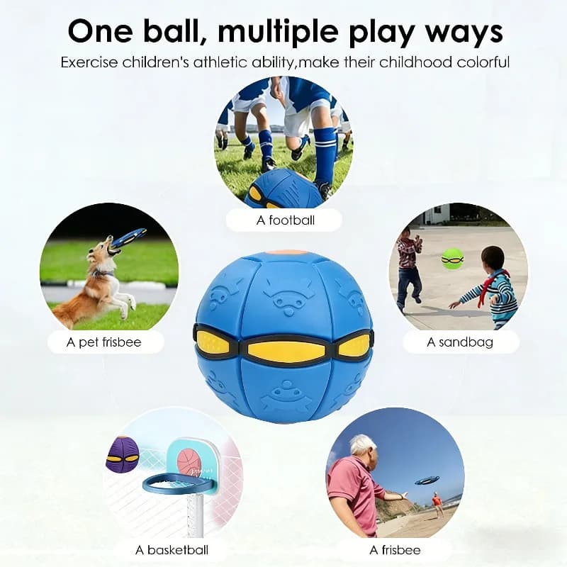 Flying UFO Throw Disc Ball – Outdoor Garden Basketball Game Toy for Kids, Flat Throw Flying Disc Fun Activity Toys - 6