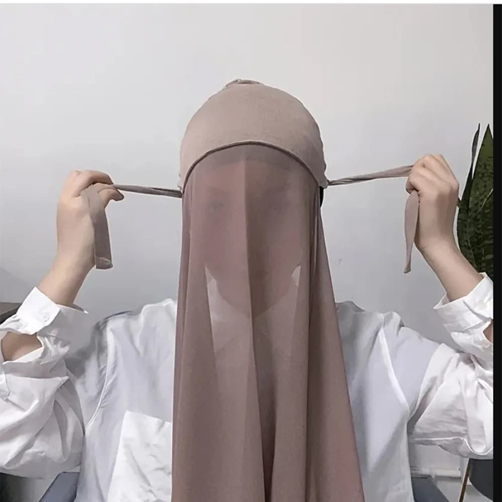 حجاب فوري للمسلمات مع شال شيفون غطاء رأس بونيه باندانا داخلية حجاب مطاطي غطاء رأس توربان