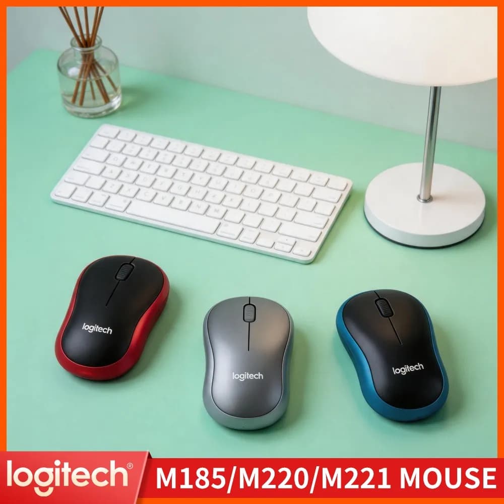 Logitech M185 Wireless Optical Mouse Official Product USB Nano Receiver Plug And Play For Windows Mac