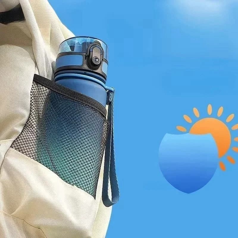 زجاجة ماء شرب غير شفافة بمقبض، مثالية للصالة الرياضية والرياضات الخارجية والتخييم، بألوان متطورة - 5