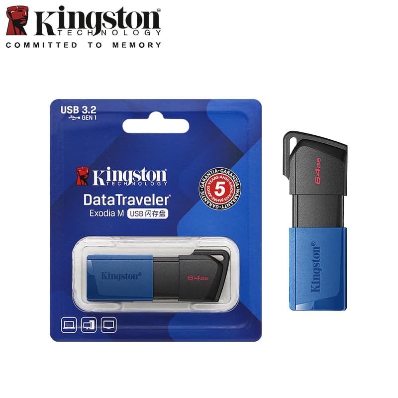 محرك أقراص فلاش USB كينجستون عالي الجودة أصلي قلم محرك 64 جيجا 128 جيجا 256 جيجا USB 3.2 قلم محرك لذاكرة تخزين الكمبيوتر - 5