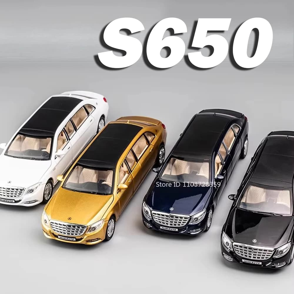 سيارة لعبة S650 E300L، مقياس 1:32، سبيكة معدنية، مع أصوات وأضواء، هدية للأطفال