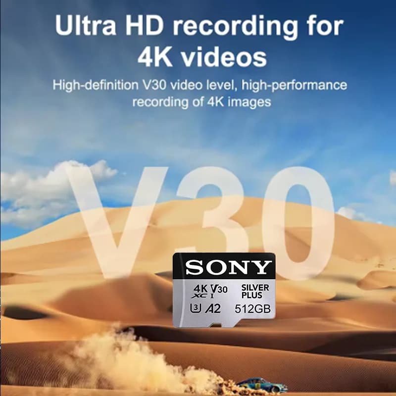 بطاقة ذاكرة Sony Extreme Micro SD، سرعة عالية U3 V30، ذاكرة فلاش 4K HD، 512 جيجابايت، 128 جيجابايت، 256 جيجابايت، 1 تيرابايت، لتخزين الملفات والهاتف والكمبيوتر - 5