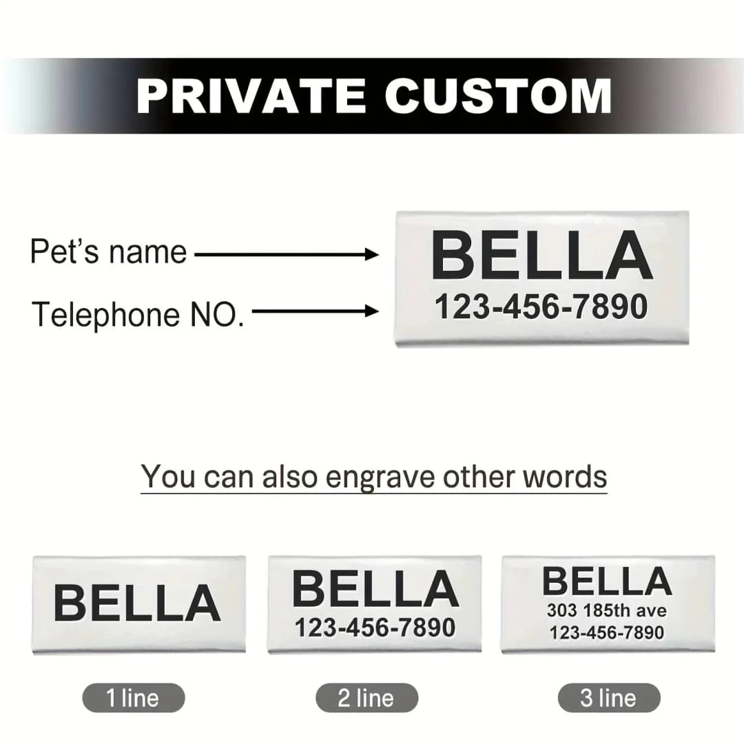 Custom Reflective Cat Collar - Personalized Name Tag & Bell Breakaway Adjustable Anti-Lost Design with Paw Print Collar for Cats - 6
