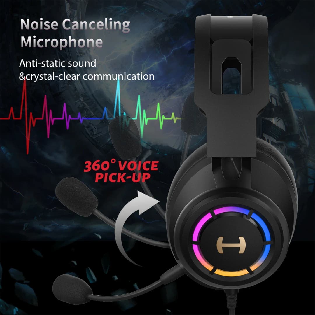 سماعات رأس إديفاير G35 للألعاب ENC إلغاء الضوضاء ميكروفون USB فوق الأذن مع 7.1 هاي-ريز صوت محيطي لألعاب الكمبيوتر وPS4 - 4