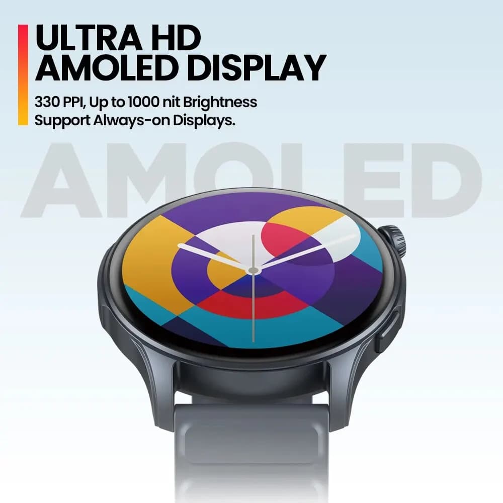 ساعة ذكية جديدة زيبليز بي توك 3 برو بشاشة AMOLED مقاس 1.43 بوصة مع مكالمات بلوتوث وتتبع الصحة واللياقة البدنية - 2