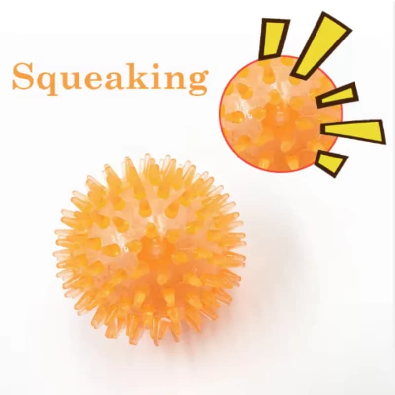 Squeaky Puppy Big Dog Ball Chew Toy for Small Medium Dogs Teeth Cleaning Pet Accessory Ideal for French Bulldogs Corgis - 6