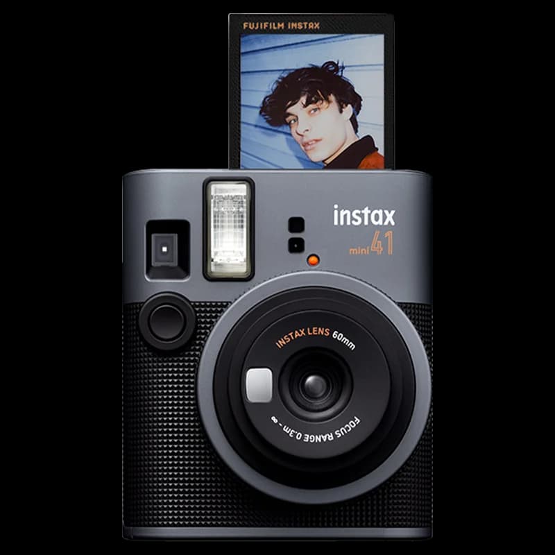 Fujifilm Instax Mini Black 41 Instant Camera Vintage Optional Value Pack (20/40 Sheets) + Shutter Accessories Carrying Case ﻿ - 5