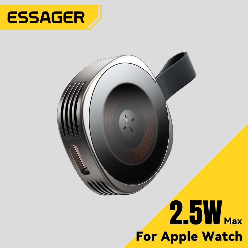 Essager Magnetic Wireless Charger for Apple Watch 8 7 6 5 4 3 2 SE Portable USB Type C Magnetic Fast Charger for iWatch Ultra