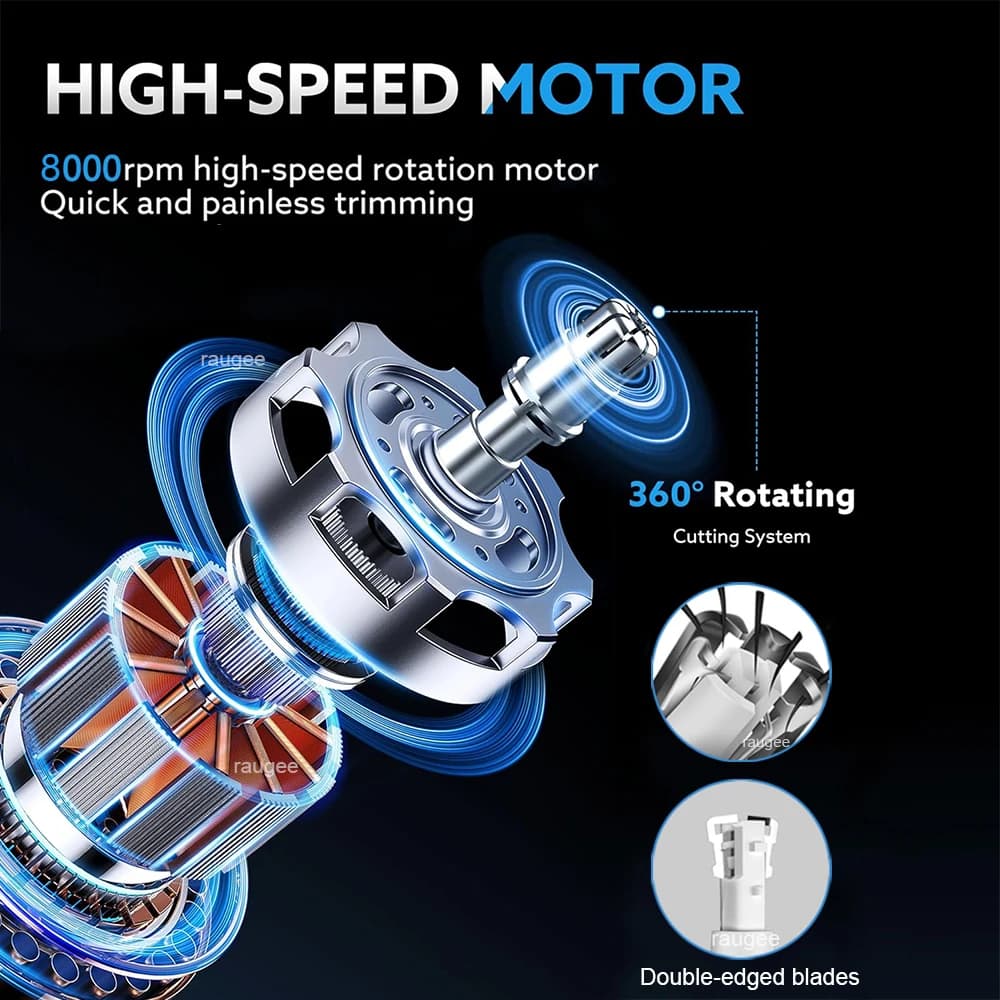 الأنف الشعر المتقلب قابلة للشحن الكهربائية مزيل شعر الأنف الرجال الحاجب الشعر الحلاقة الحلاقة جيب صغير المحمولة الأنف مقص الشعر - 3