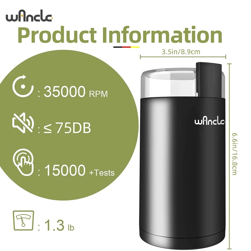 مطحنة قهوة عالية الطاقة 200W، منزلية، متعددة الوظائف، آلة طحن حبوب القهوة، أدوات مطبخ، 220V/120V - 5