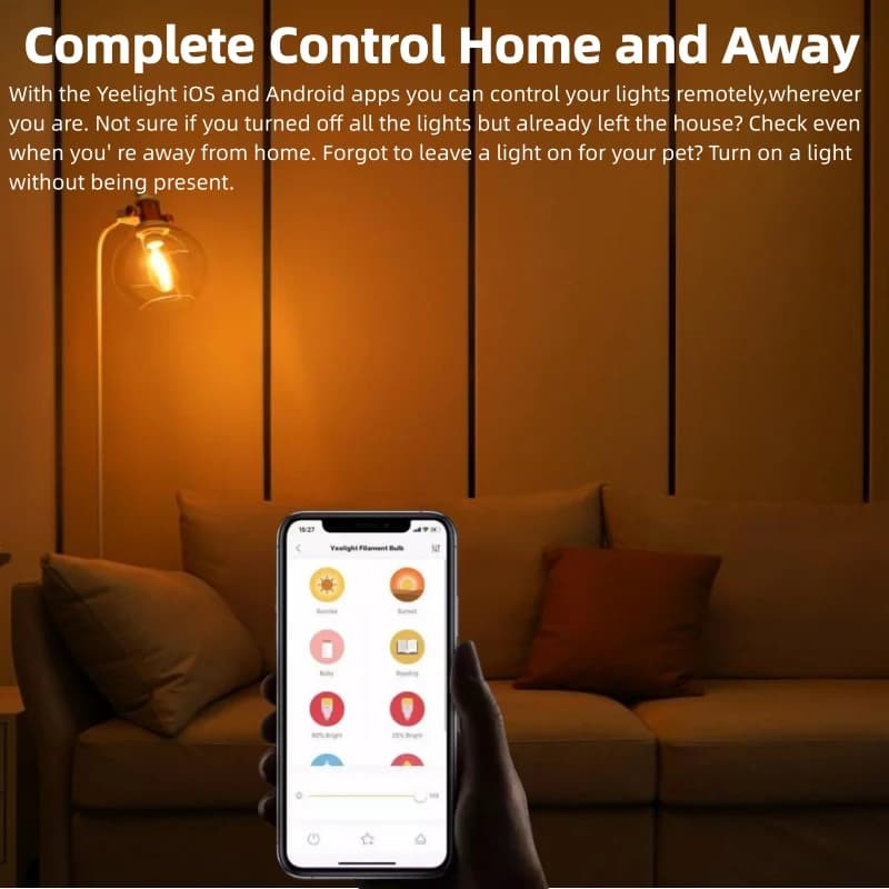 YEELIGHT Smart LED Filament Bulb ST64 WiFi Connected Warm White Voice Control Compatible For Homekit Alexa Google SmartThings - 5
