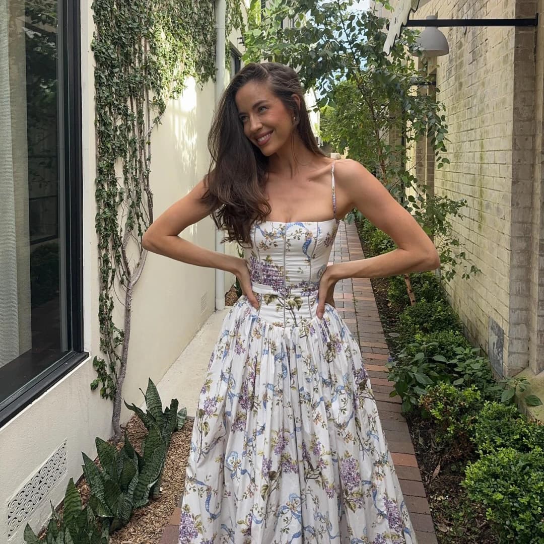 فستان صيفي مطبوع بالزهور أنيق من Mingmingxi وصولات جديدة 2025 فستان ماكسي بحمالات رفيعة فساتين حفلات عطلات نسائية - 3