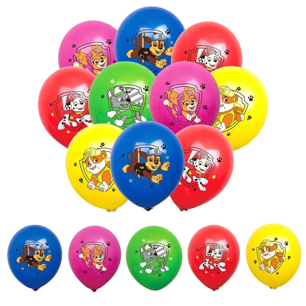 10pcs Paw Patrol Latex Balloon Party Dcorations Chase Skye Marshall Party Balloons for Kids Birthday Party Supplies Gift Toys