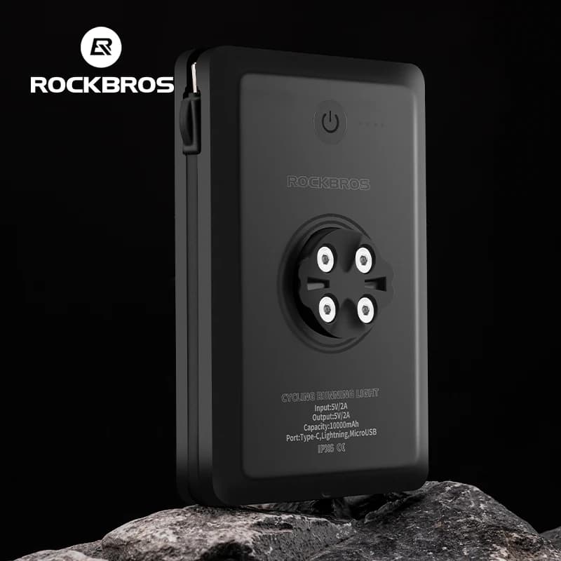 ROCKBROS Bike Powerbank Light 5000mAh 10000mAh Type-C Lightning MicroUSB Cycling Lamp Front Light Handlebar Bicycle Headlights - 6