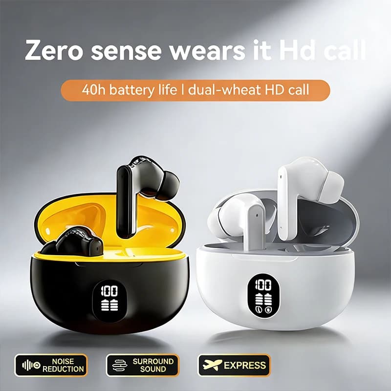 سماعات أذن لاسلكية 895B، تقليل الضوضاء الاستريو، بلوتوث 5.30، موسيقى عالية الدقة