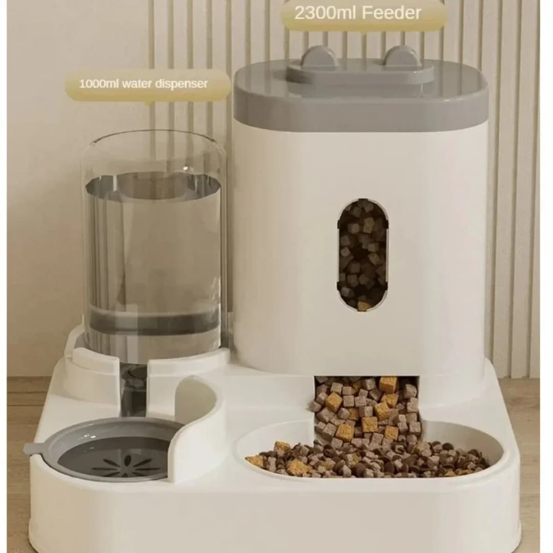 Automatic Feeder Dog Cat Food Bowl With Water Fountain Large Capacity Pet Food Storage Dispenser Container Puppy Pet Accessories - 5